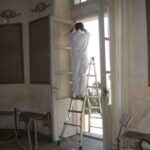 Scorcio dei serramenti restaurati nella Rotonda dei Limoni